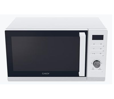 Candy New Timeless CMGA23TNDW, Kuchenka mikrofalowa z siatką, 23L, 1400W, 6 poziomów mocy, cyfrowy, 8 funkcji, blokada bezpieczeństwa, talerz 27CM, grill rack, samoczyszczenie, App hOn, Biały