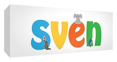 Little Helper SVEN-515BLK-15DE Petit souvenir de bébé personnalisé avec nom de garçon Sven 5 x 15 x 2 cm