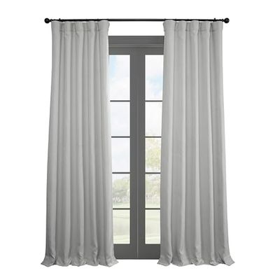 HPD Half Price Drapes Rideau occultant Extra Large en Lin (1 Panneau) 100 x 120 cm, BOCH-LN1855-120-DW, Oyster