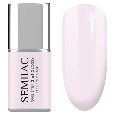S253 Semilac - Vernis à ongles UV 3 en 1 - Rose naturel - 7 ml - Vernis à ongles gel UV 3 en 1 - Auto-lissant et précis - Tenue jusqu'à 21 jours