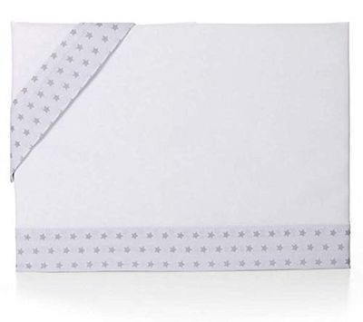 Bolin Bolon 1621244319500 - Juego de sábanas para Cuna (77 x 50 cm), Color Blanco y Gris