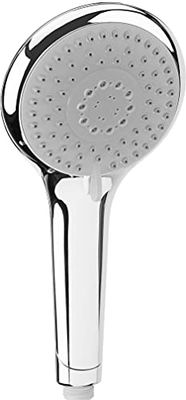 Cornat Vermelha TECB3474 - Doccia a mano, diametro 120 mm, cromata, 5 tipi di getti normali, massaggianti e soft jet, inserto anticalcare e risparmio idrico, soffione per doccia e vasca