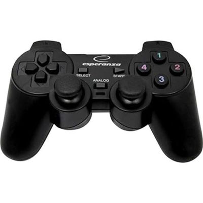 Esperanza EG102 WARRIOR Gamepad de vibração USB para computadores, cor preta