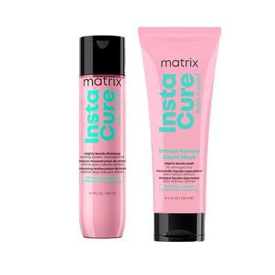 MATRIX - Routine Réparatrice - Shampoing + Masque Réparateur - Répare et Renforce les Liaisons, Adoucie et Lisse - Instacure Build-A-Bond