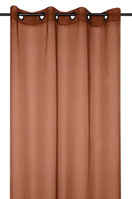 Lovely Casa Polyester Net Curtain 135 x 260 cm Terracotta