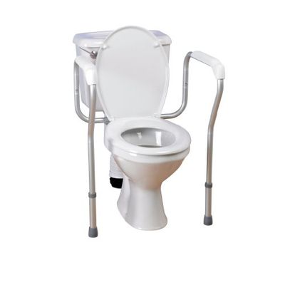 HOMECRAFT Toilet Safety Frame, Height Adjustable, Bathroom Safety Aid for Easy on and Off, Support or Elderly/Disabled Height: 64 x 75cm, White