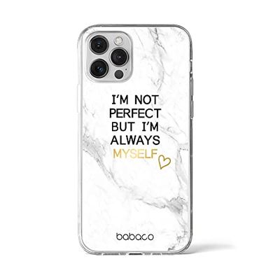ERT GROUP mobiel telefoonhoesje voor Apple Iphone 12 PRO MAX origineel en officieel erkend Babaco patroon Positive vibes 005 aangepast aan de vorm van de mobiele telefoon, hoesje is gemaakt van TPU