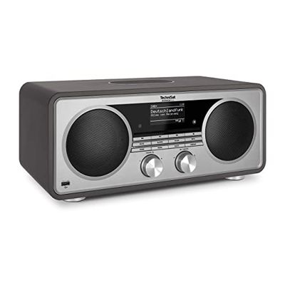 TechniSat DIGITRADIO 602 - Radio stéréo Internet (DAB+, FM, subwoofer, CD, USB, streaming audio Bluetooth et Spotify, AUX, WLAN, réveil, chargement sans fil, contrôle par application) anthracite
