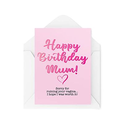 Funny Birthday Cards Happy Birthday Mum Sorry I Ruined Your Cards Friend Cute Greeting Card Witty Humour Laughter Banter Joke Fun CBH102