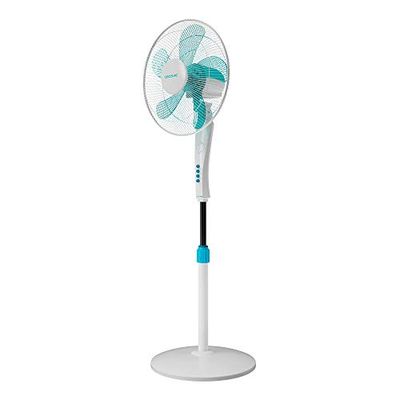 Cecotec Staande Ventilator EnergySilence 530 Power Connected White. 50 W, 5 messen met een diameter van 30 cm, 3 snelheden, kopermotor, oscillerend, afstandsbediening, 2 uur timer, wit