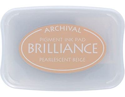 Tsukineko - Tampone di Inchiostro Brilliance Pearlescent Beige
