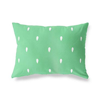 BonaMaison Fundas para Cojínes, Verde Petróleo-Blanco Funda de Almohada para Sofá Coche Silla Oficina Cama Decorativa Moderna Decoración del Hogar, 45x60 Cm - Diseñado y Fabricado en Turquía