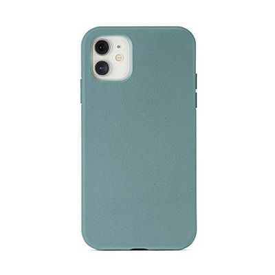 aiino Buddy Case voor iPhone 12 mini, biologisch afbreekbaar en antimicrobieel, 100% plantaardige materialen, schokbestendig en krasbestendig, softgrip, antimicrobiële technologie - Groen