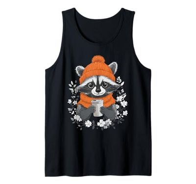 Raccoon Caffè Ragazze Vestiti Ragazzi Decorazioni Bambini Raccoon Canotta