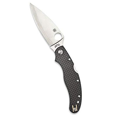 Spyderco, Caly 35 Lockback, zakmes, lemmet: 8,6 cm, klapmes, zakclip, zwart