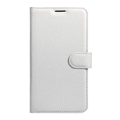 Carcasa de telefono for Galaxy C9 Pro / C900 Litchi Texture Horizontal Flip Funda de Cuero con Hebilla magnética y Soporte, Ranuras for Tarjetas y Billetera (Negro) (Color : Blanco)