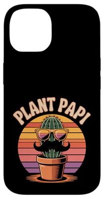 Plant Papi - Pianta grassa e cactus, colore: nero Custodia per iPhone 14