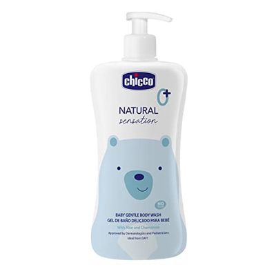 CHICCO Naturlig sensation tårfri duschkräm med aloe och kamomill, för barnets känsliga hud, Delikat, 500 ml storlek