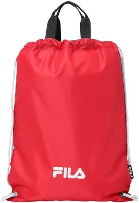 FILA Unisex LODI dragsko gymväska ny logo ryggsäck, äkta röd, Äkta röd, 36x0.5x47 cm