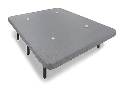 HOGAR24 ES | Base rivestita in tessuto 3D grigio | Incorpora valvole di traspirazione | Include set di gambe metalliche da 32 cm | Dimensioni: 90 x 190 cm