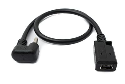 SYSTEM-S USB 3.1 U Turn 180° kabel 30 cm type C stekker naar 2.0 mini bus hoek zwart