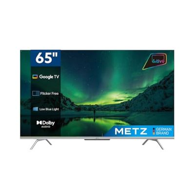 Metz Smart TV, MUD7000Z, 65"(164 cm), Direct Led, HDR, Google TV, HDMI e USB, Sottile, Moderno, Nero