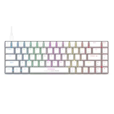Cosmic Byte CB-GK-36 Artemis 68Key per key RGB Wired Mechanical Keyboard with Outemu Swappable Blue Switches and Software (White) | Adjustable Backlight | Lighting Effects | Gaming Keyboards