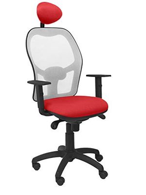 Piqueras en Crespo (PIQU7) Tuinstoel Stoel Mesh Grey Seat Bali Rood met vast hoofdeinde Kantoor, One Size
