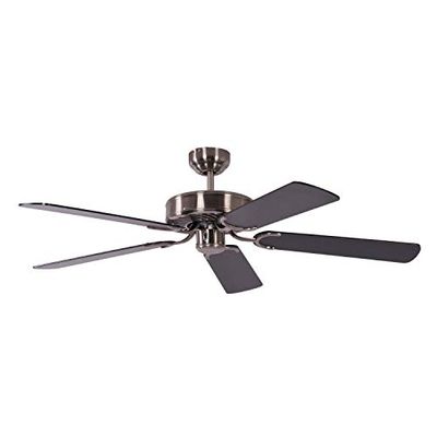 Pepeo Plafondventilator zonder verlichting Potkuri zilver antiek zwart vleugels 132 cm