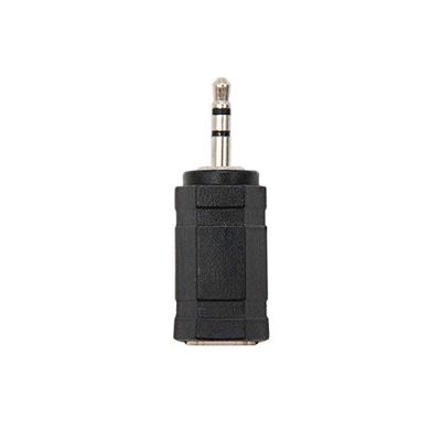 Nanocable 10.27.0002 – stereo audio adapter mini-jack till jack, JACK 3.5/M-JACK 2.5/H, kvinnlig hane, svart