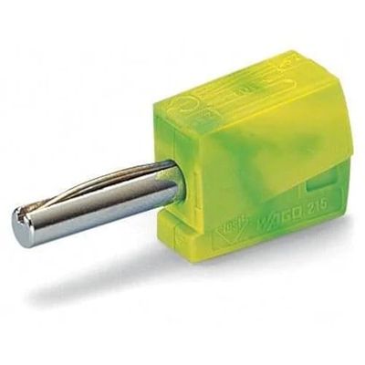 WAGO Fiche Banane, pour Fiche Banane 4 mm, 2,50 mm², Vert-Jaune, 221-500 (50 Pcs)