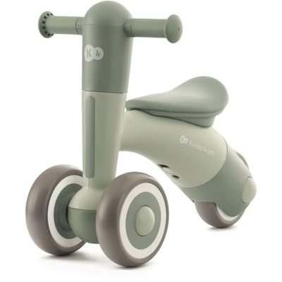 Kinderkraft MINIBI Bici senza pedali 1 anno, Bicicletta leggere per bambini, Sedile regolabile, Facile da pulire, Verde
