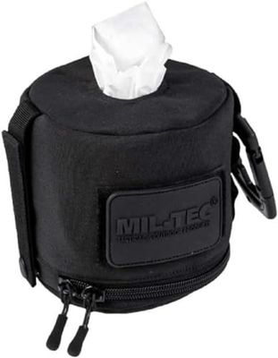 Mil-Tec Molle, Borsa per Carta igienica Unisex Adulto, Nero, Taglia Unica