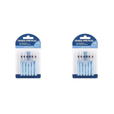 CRINEX - Phb Plus Conique - Brossette Dentaire - Fibres en Tynex - Bleu - 6 Brossettes par Unité (Lot de 2)