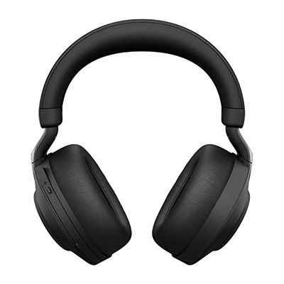 Jabra Evolve2 85 Casque PC Sans Fil - Casque Audio certifié Microsoft Teams avec Réduction du Bruit et Batterie Longue Durée - Adaptateur Bluetooth USB-A - Noir