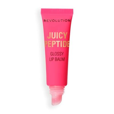 Revolution Juicy Peptide Lip Balm, Bálsamo Labial Hidratante con Péptidos, Escualano y Vitamina E, Vegano y Libre de Crueldad, 8ml, Guava Rum Punch Coral