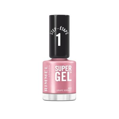 Rimmel London Smalto Unghie Super Gel - Nail Polish Effetto Gel a Lunga Durata - 023 Grape Sorbet - 12 ml