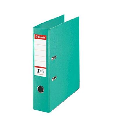 Esselte Raccoglitore a Leva Formato A4, Verde Acqua, in Plastica con Dorso da 7,5 cm, 1 Pezzo