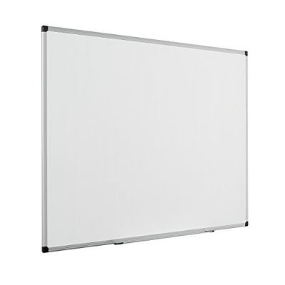 Bi-Office Maya - Pizarra blanca magnetica, esmaltada, con marco de aluminio, 120 x 90 cm