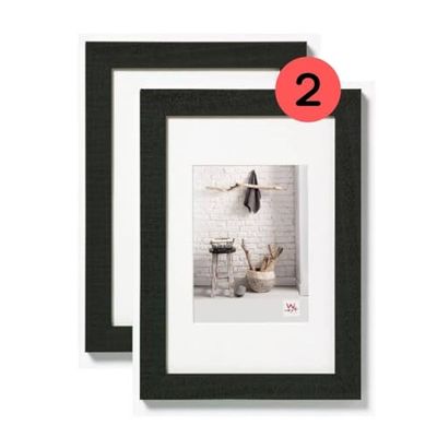 walther design Home HO030BD Wooden Picture Frames, 20 x 30 cm, Black, Double Pack