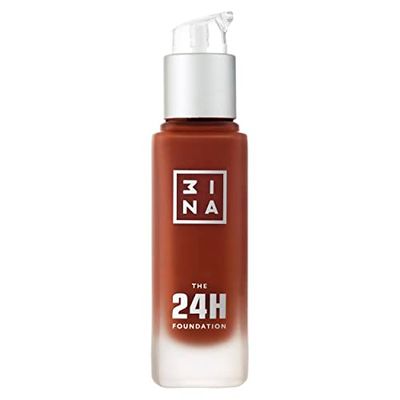 3INA MAKEUP - The 24h Foundation 672 - Cioccolato Fondotinta con Sottotono Rosa - Fondotinta Coprente Professionale - Fondotinta Liquido per Colore Uniforme - Vegan - Cruelty Free