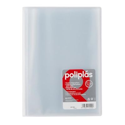 Grafoplas - Folder, Folio Size, PP, Translucent Polyplast, PP Caps 50 transparent