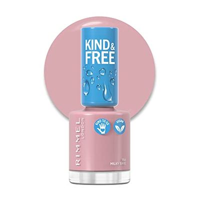 Rimmel Nail Polish, 154 Milky Bare, 8 ml (Pack of 1)