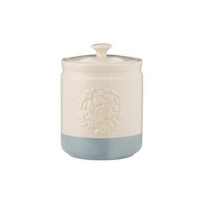 Mason Cash Home to Roost 1.3 l Utensil Holder Stoneware Folk-Inspired Hen and Cockerel Style, Kitchen Countertop Storage Jar, Durable, Everyday Kitchenware