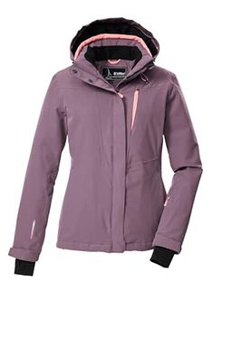 Killtec Giacca da sci da donna con cappuccio rimovibile e paraneve KSW 25 WMN SKI JCKT, viola, 42, 43411-000