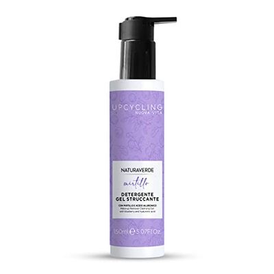 Naturaverde | Upcycling Blueberry Facial Makeup Cleansing Gel with Cranberry Extract and Hyaluronic Acid Removes Makeup and Impurities 150ml