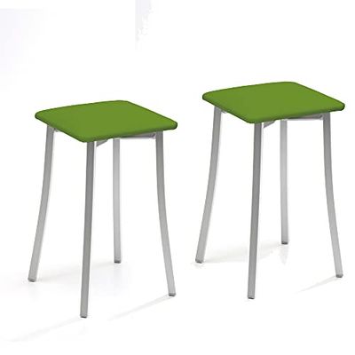 ASTIMESA Twee keukenkrukken, design: kunstleer, groen