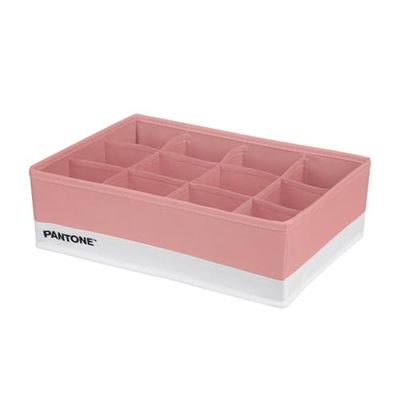 SWEET HOME Pantone™ - Organisateur de placard et tiroir gain de place 1 pièce, 12 compartiments pour linge, accessoires, organiseur pour tiroirs et tiroirs, pliable, 32 x 22 x 10 cm