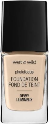 Wet n Wild - Photo Focus Foundation DEWY - Fondotinta Avorio Nude Idratante dalla Performance Elevata - Copre le Imperfezioni, Ideale per Pelli da Normali a Secche - Vegan - Nude Ivory