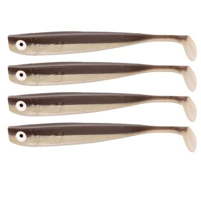 Zanderbait 16 cm Brauni, leurres de pêche, leurres artificiels, Sandre, leurres Souples, leurres en Caoutchouc, Contenu de la Livraison : 4 pièces.